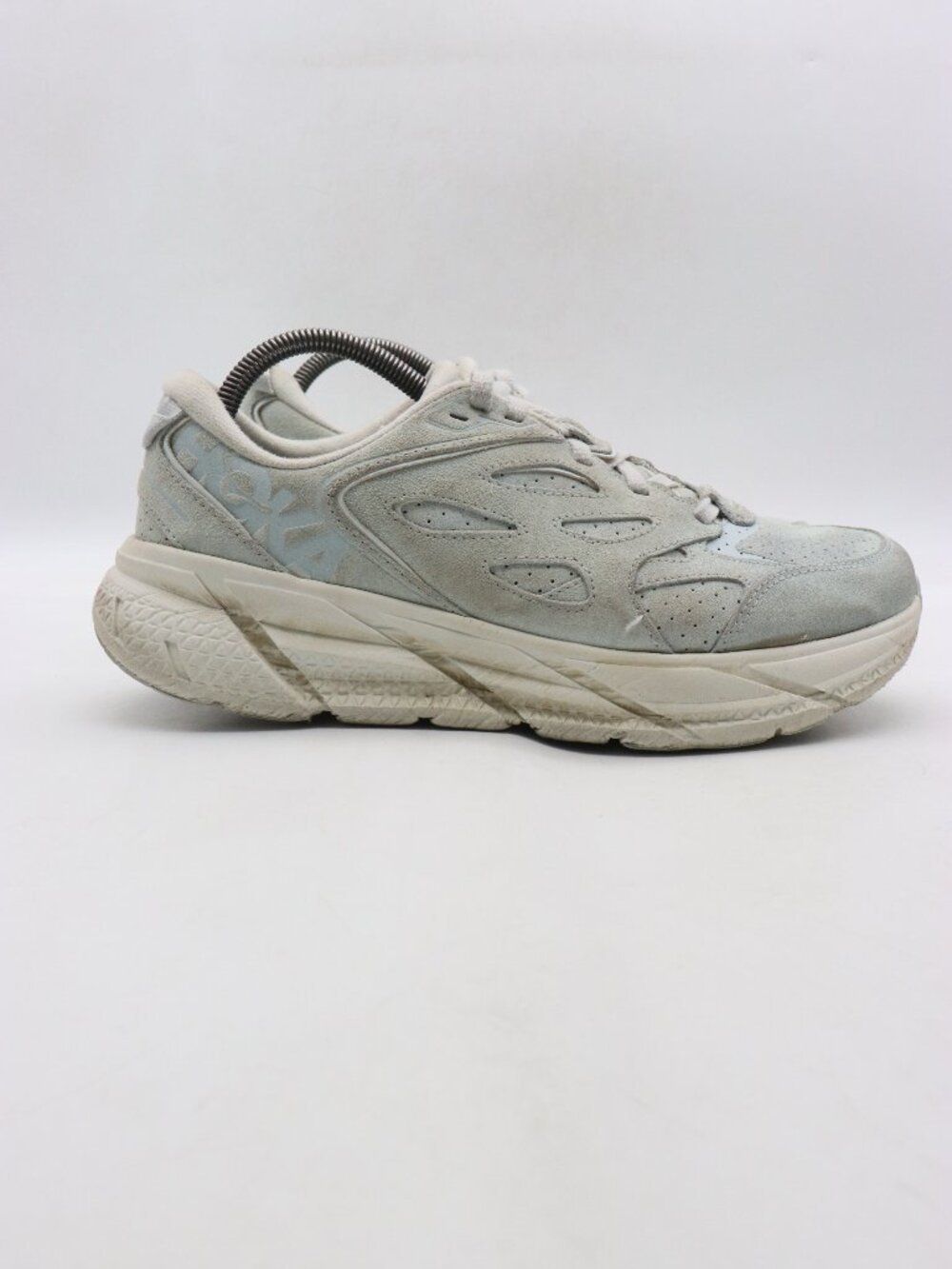 HOKA ONE ONE Clifton L Suede Shoes Men's 9.5 Womens 10.5 Sneakers 1122571 CABOB
